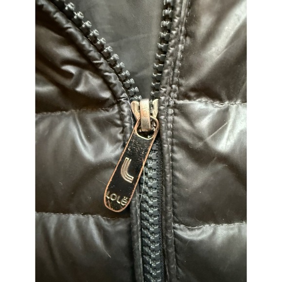 Lole Women's Dark Grey Down Puffer Jacket Hooded Size Medium Full Zip Winter - Picture 8 of 16